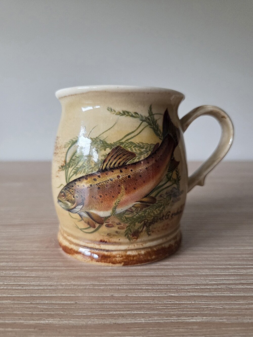Robert Gordon Australia Brown Trout Mug Freshwater Fish Stoneware Coffee Cup
